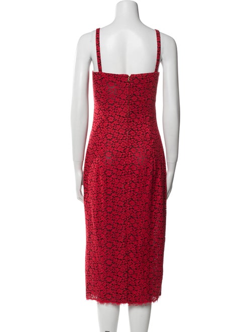 L'Wren Scott Lace Pattern Midi Length Dress