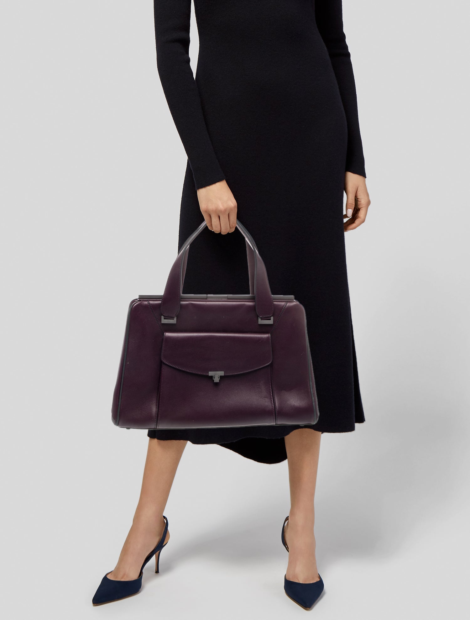 L'Wren Scott Leather Top Handle Bag