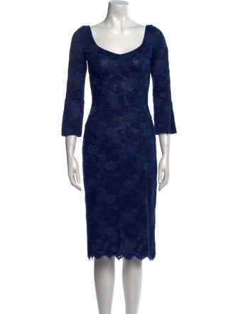 L'Wren Scott Scoop Neck Knee-Length Dress