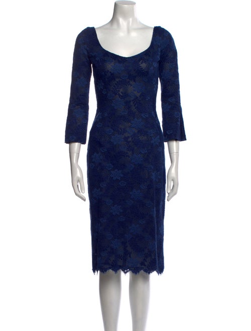 L'Wren Scott Scoop Neck Knee-Length Dress