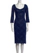 L'Wren Scott Scoop Neck Knee-Length Dress