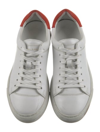 Alexander Lewis Leather Colorblock Pattern Sneakers