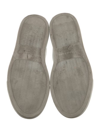 Alexander Lewis Leather Colorblock Pattern Sneakers