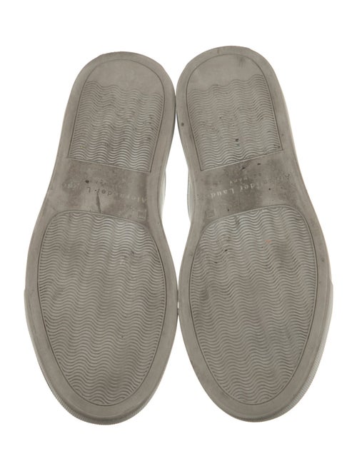 Alexander Lewis Leather Colorblock Pattern Sneakers