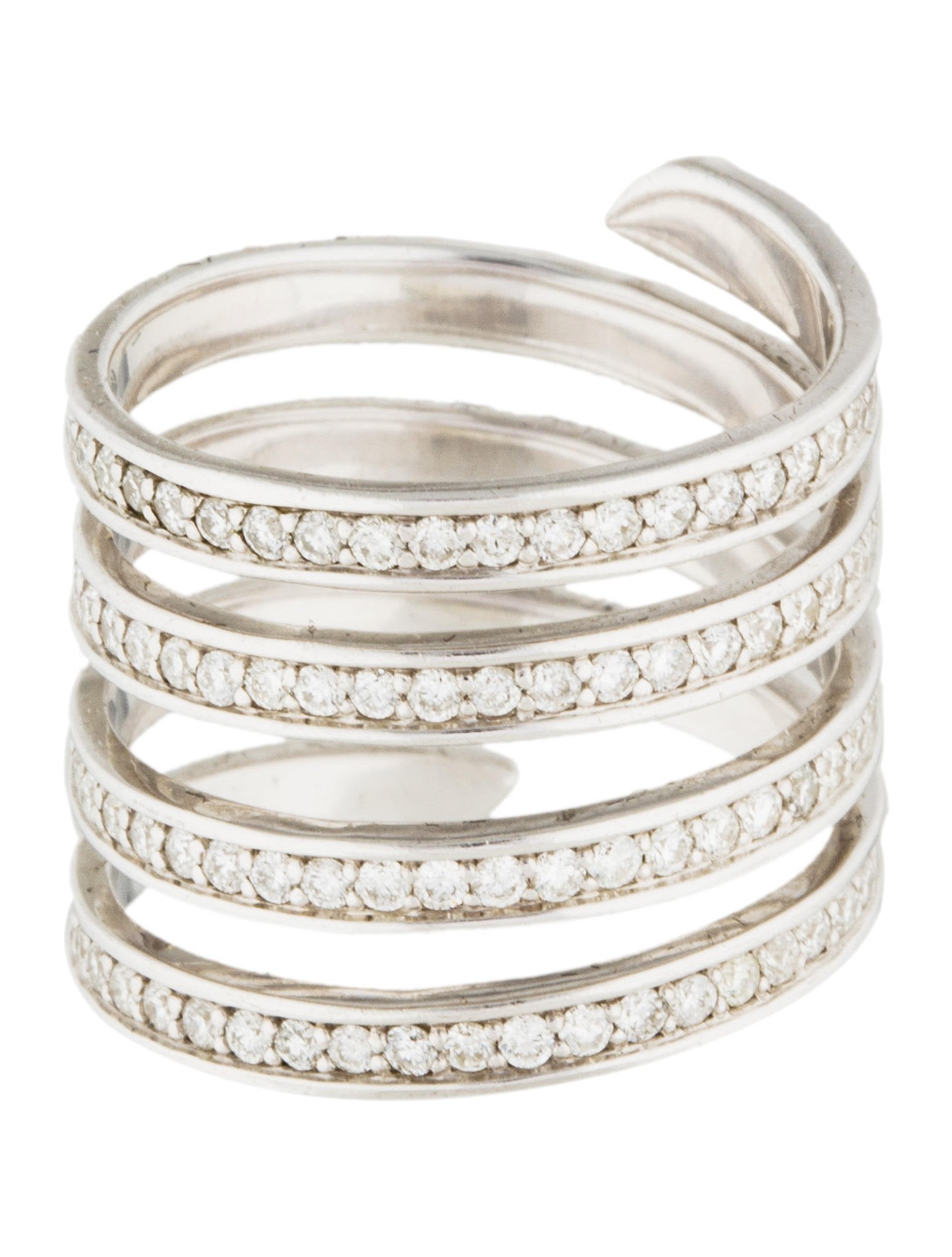 Lynn Ban Pavé Coil Diamond Ring Rings LYB20095 The RealReal