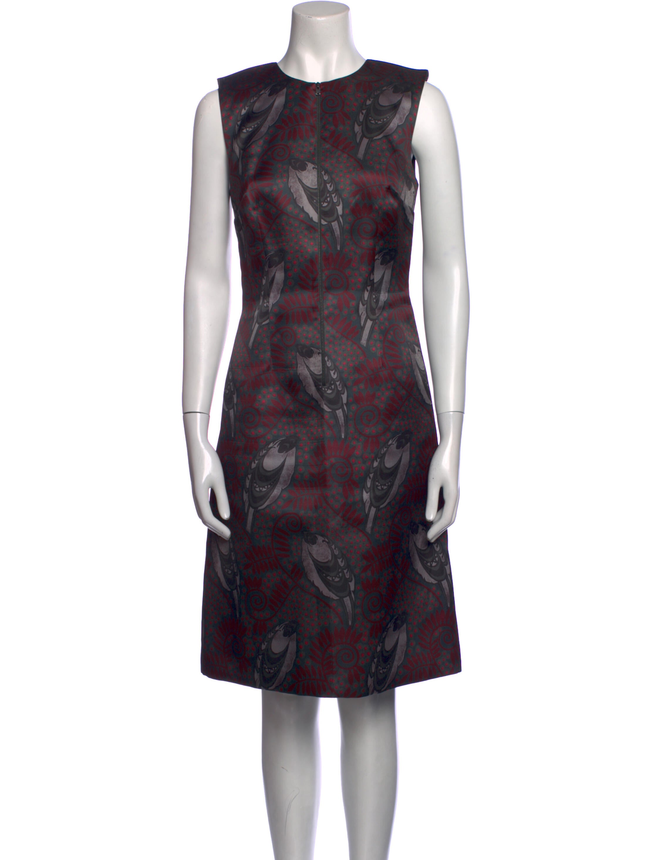 Lyn Devon Printed Knee-Length Dress