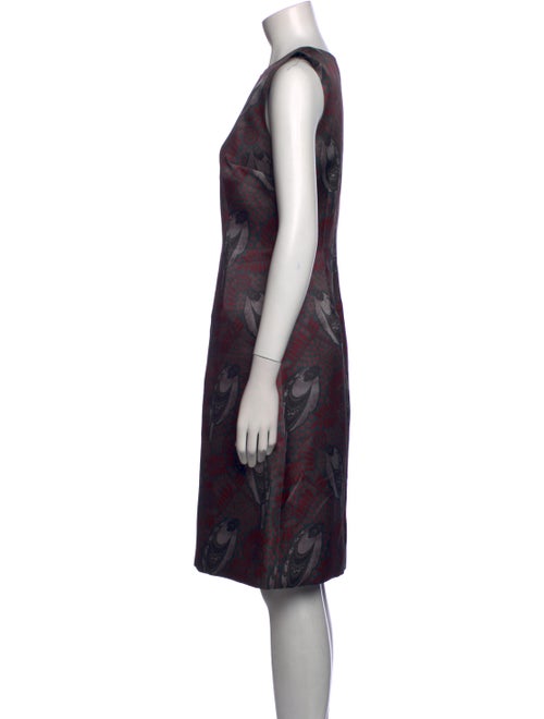 Lyn Devon Printed Knee-Length Dress