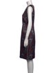 Lyn Devon Printed Knee-Length Dress