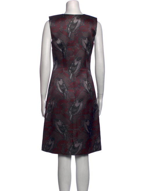 Lyn Devon Printed Knee-Length Dress