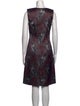 Lyn Devon Printed Knee-Length Dress