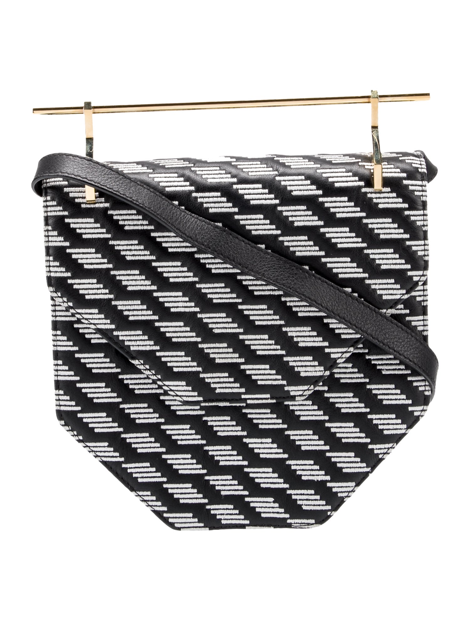 M2Malletier Embossed Leather Shoulder Bag