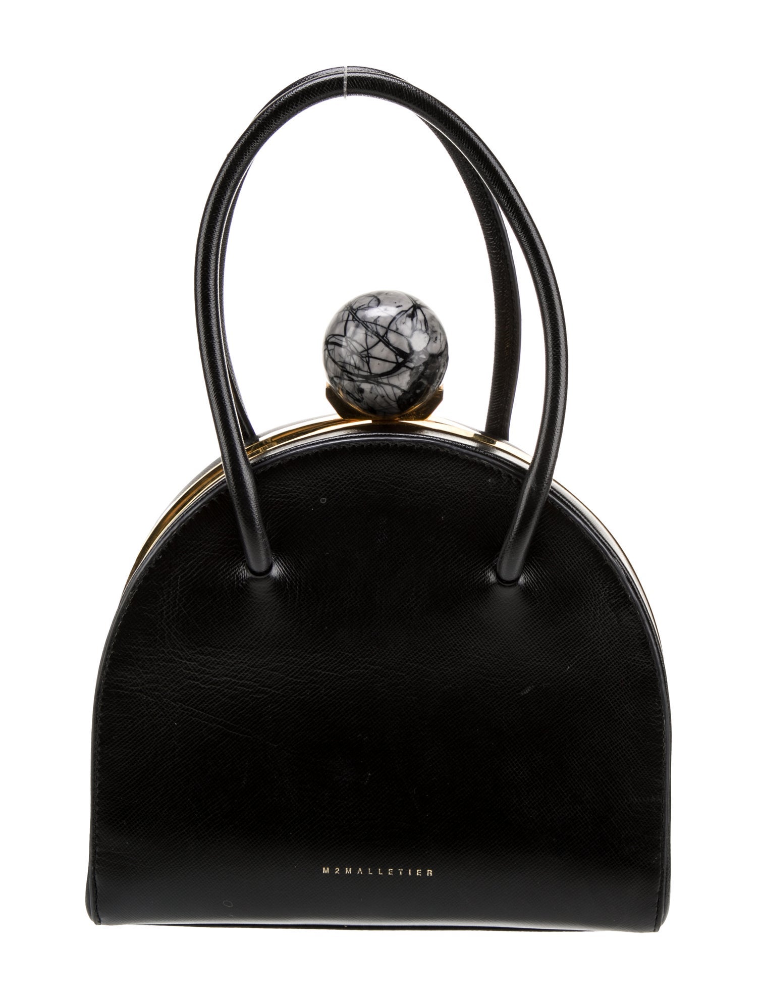 M2Malletier Leather Top Handle Bag