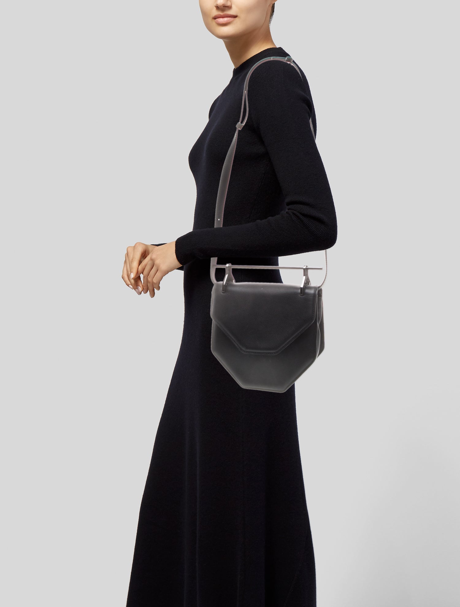 M2Malletier Leather Shoulder Bag