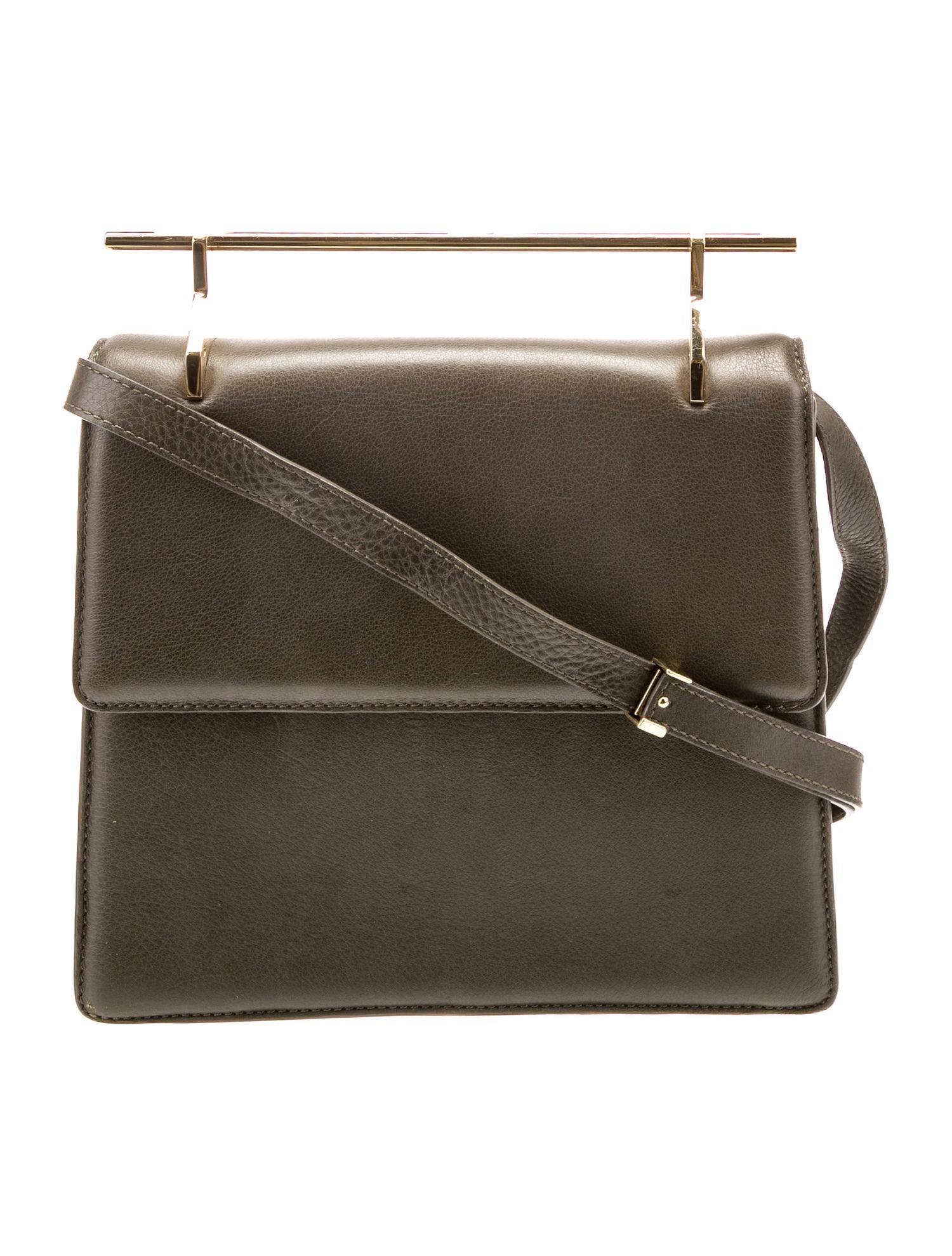 M2Malletier Leather Shoulder Bag