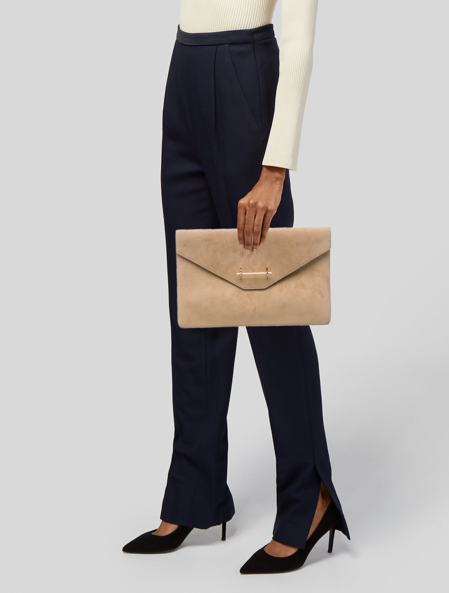 M2Malletier Suede Clutch