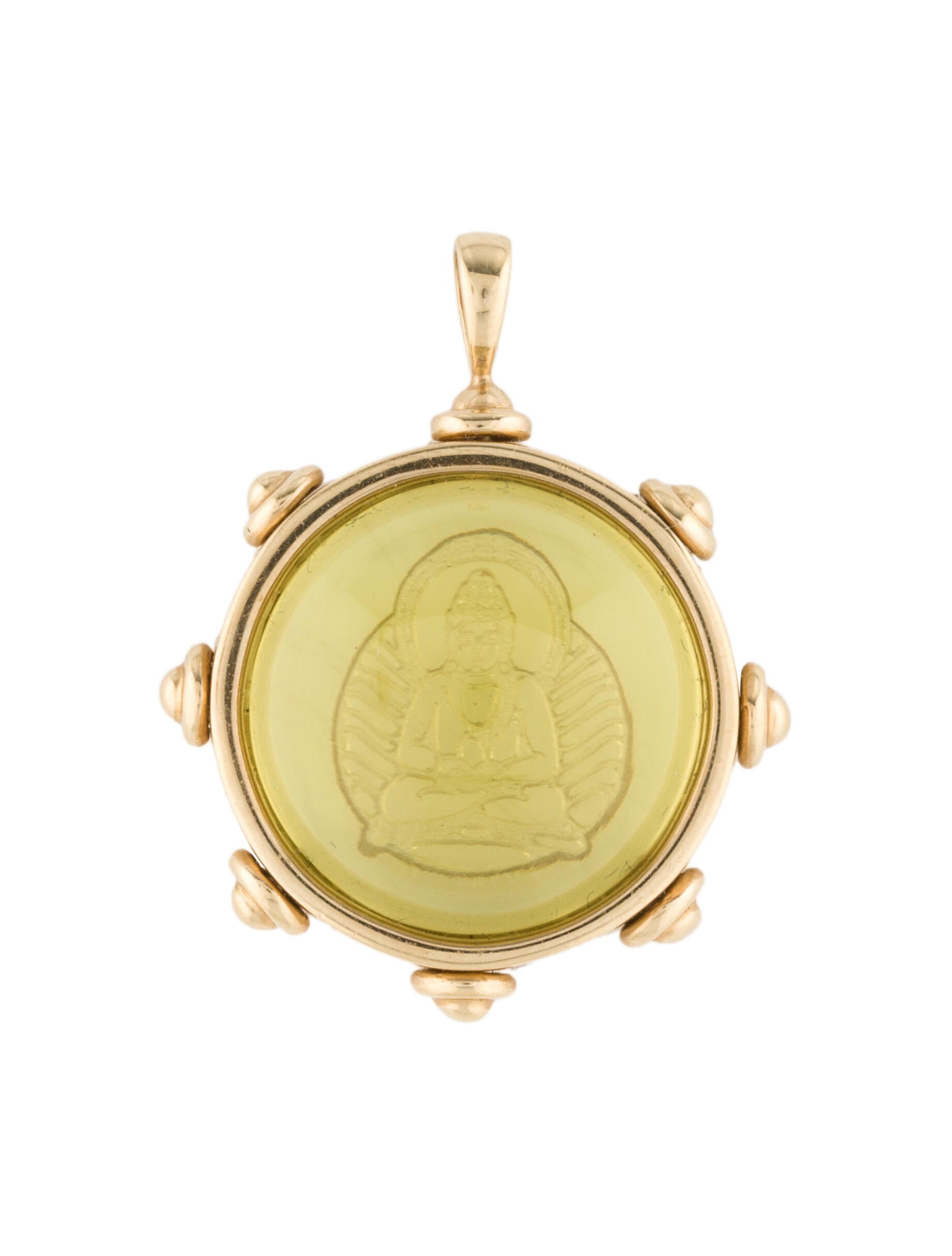 M2 by Mary Margrill 14K Citrine Buddha Pendant