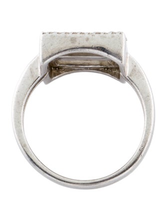 M2 by Mary Margrill Mother of Pearl & Diamond 'L' Initial Ring