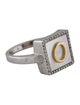 M2 by Mary Margrill Mother of Pearl & Diamond 'O' Initial Ring