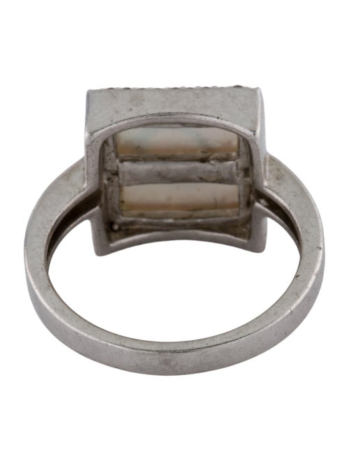 M2 by Mary Margrill Mother of Pearl & Diamond 'O' Initial Ring