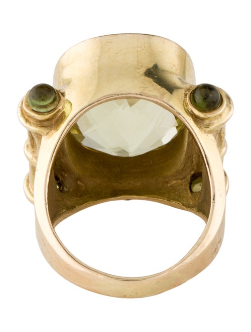Maz 14K Quartz & Peridot Cocktail Ring