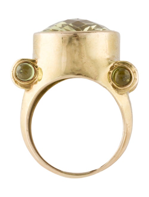 Maz 14K Quartz & Peridot Cocktail Ring