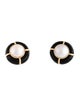 Maz Pearl & Onyx Stud Earrings