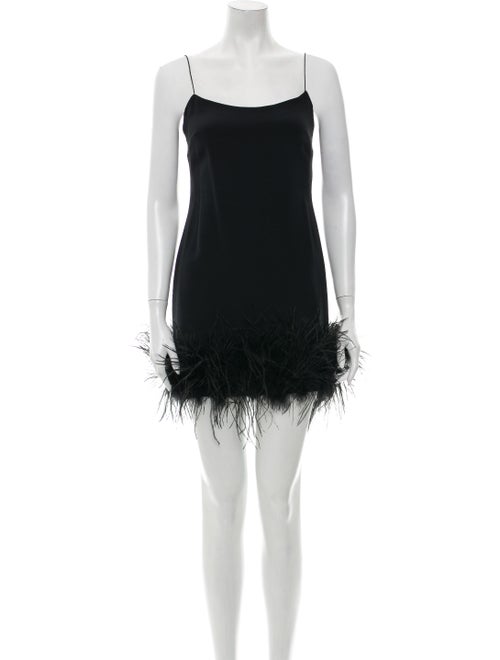 Marchesa Silk Mini Dress Black