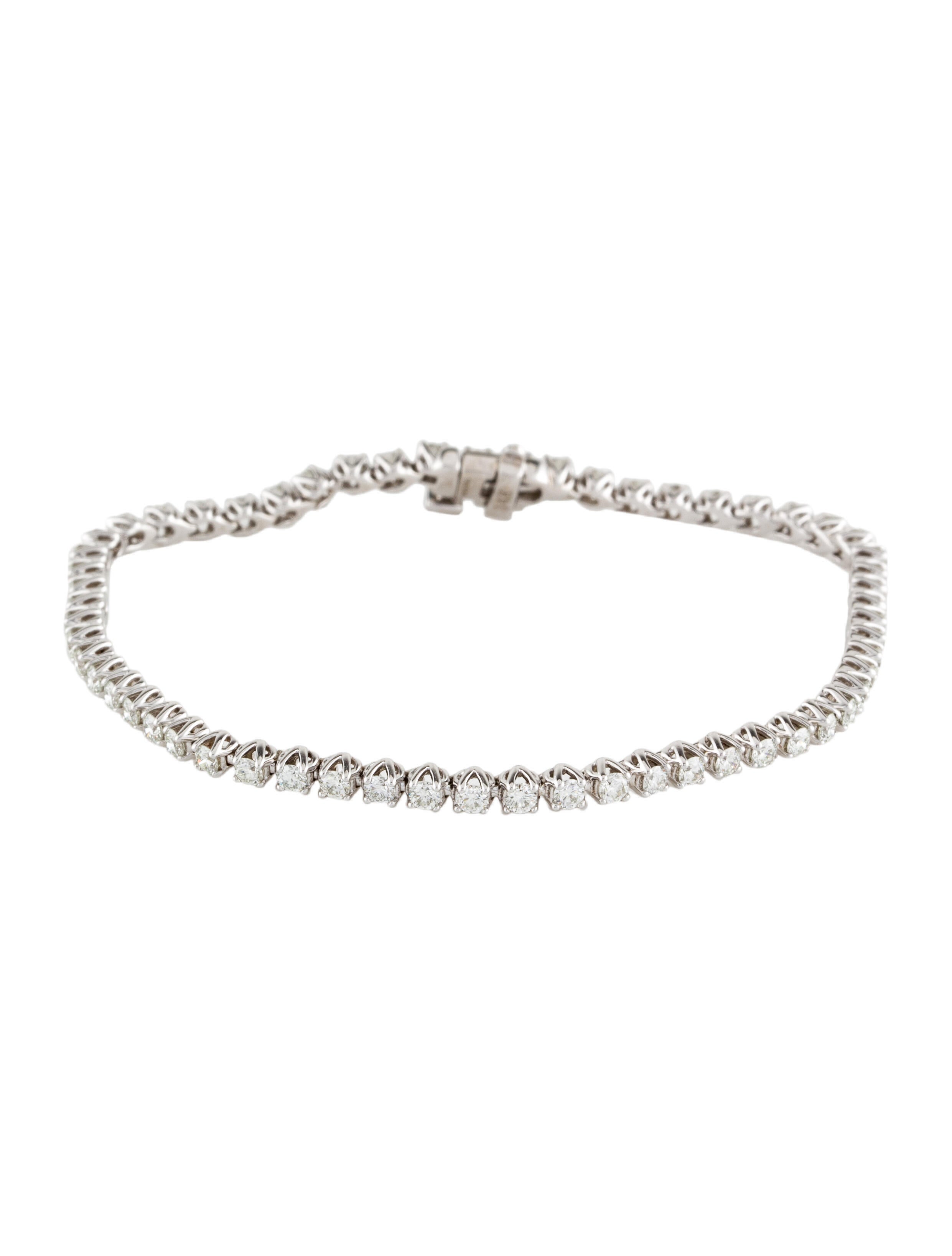 Marchesa 18K Diamond Tennis Link Bracelet RhodiumPlated 18K White Gold Link, Bracelets