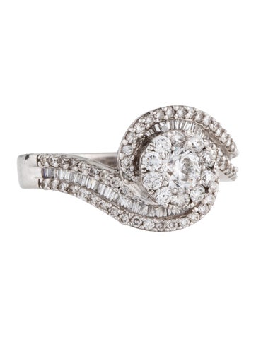 Marchesa Cocktail Ring 14K Diamond 6.75
