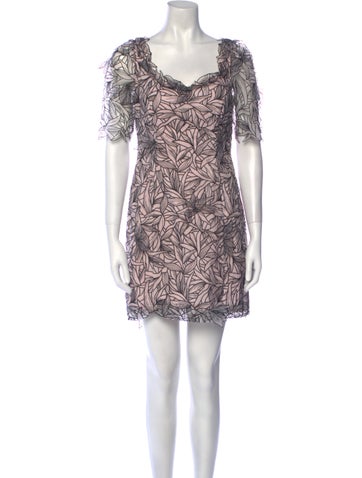 Marchesa Dresses Printed Mini Dress US 4 | S