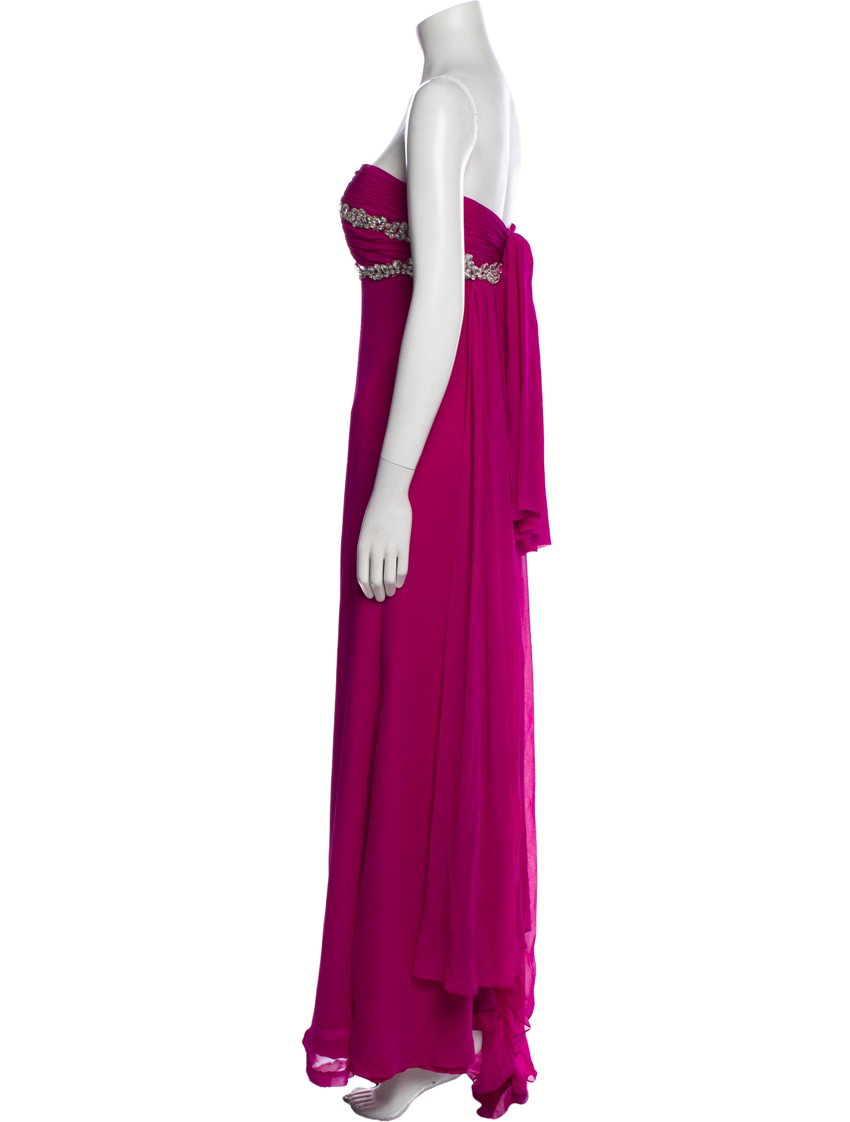 Marchesa Silk Long Dress