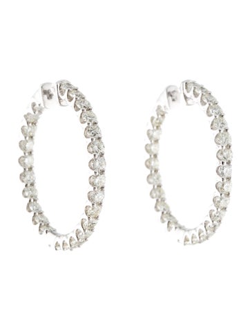 Marchesa Hoop 14K 4.00ctw Diamond In-Out Earrings