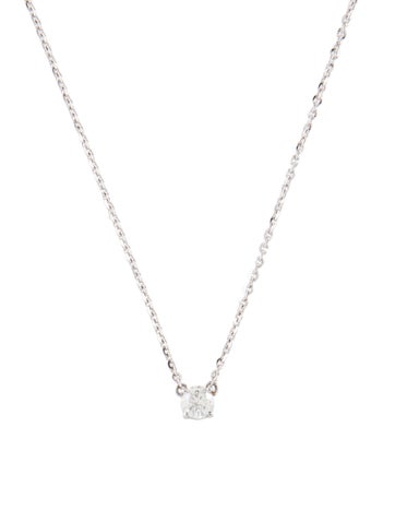 Marchesa Pendant Necklace 14K Diamond Solitaire