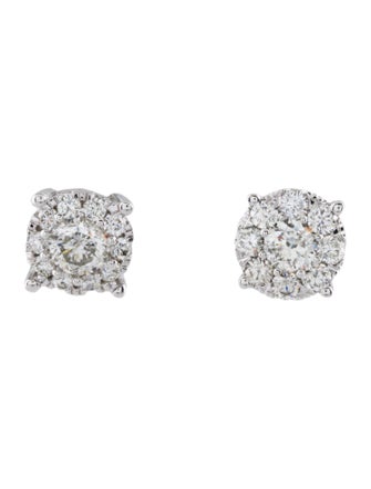 Marchesa 14K 1.25ctw Diamond Stud Earrings