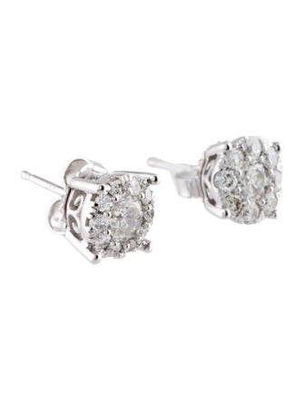 Marchesa 14K 1.25ctw Diamond Stud Earrings