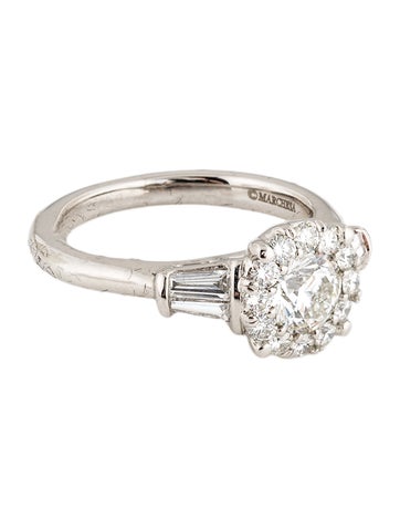 Marchesa Engagement Ring Platinum 1.26ctw Diamond 5