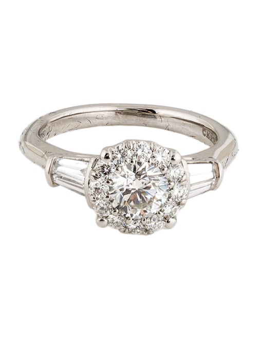 Marchesa Platinum 1.26ctw Diamond Engagement Ring