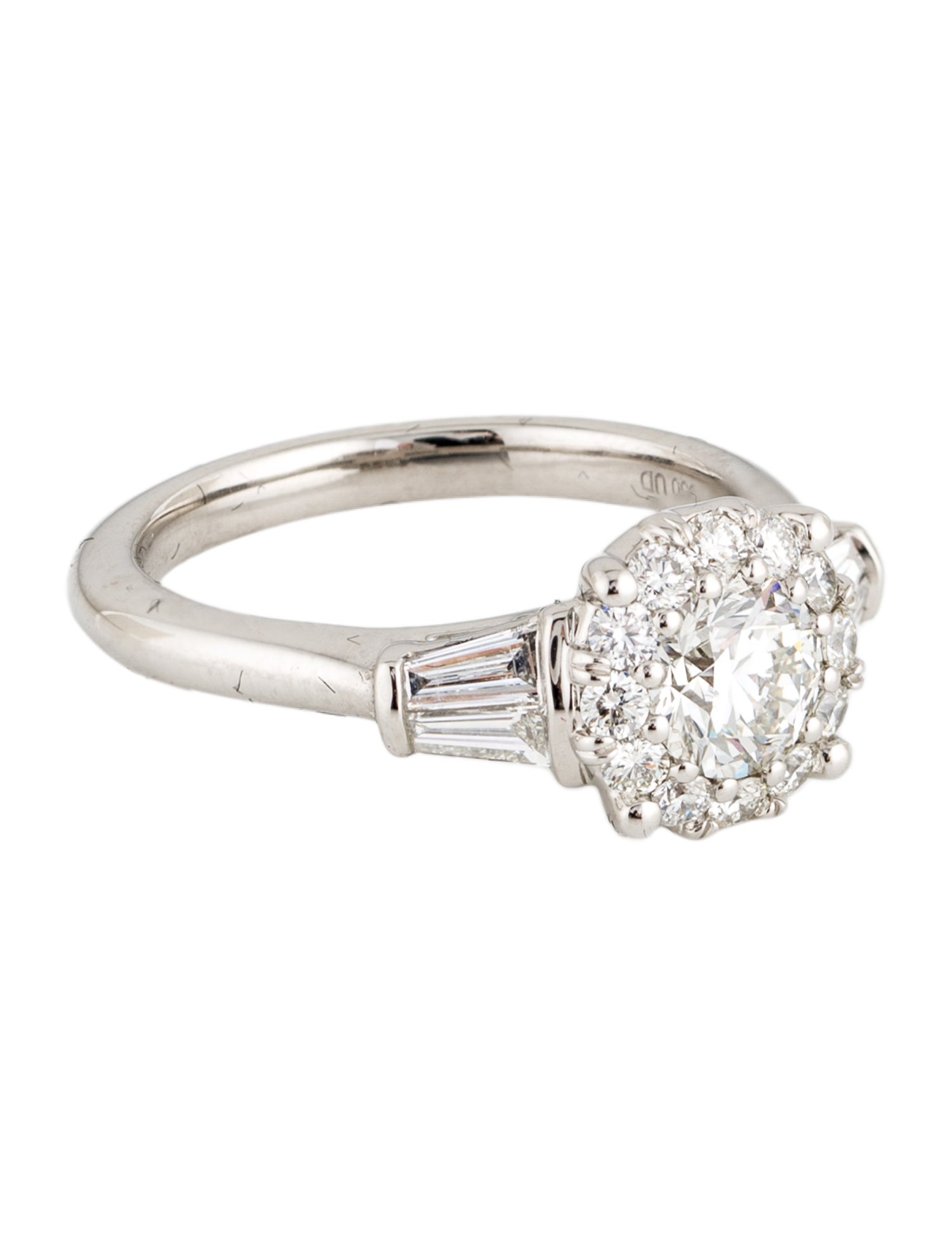 Marchesa Platinum 1.26ctw Diamond Engagement Ring