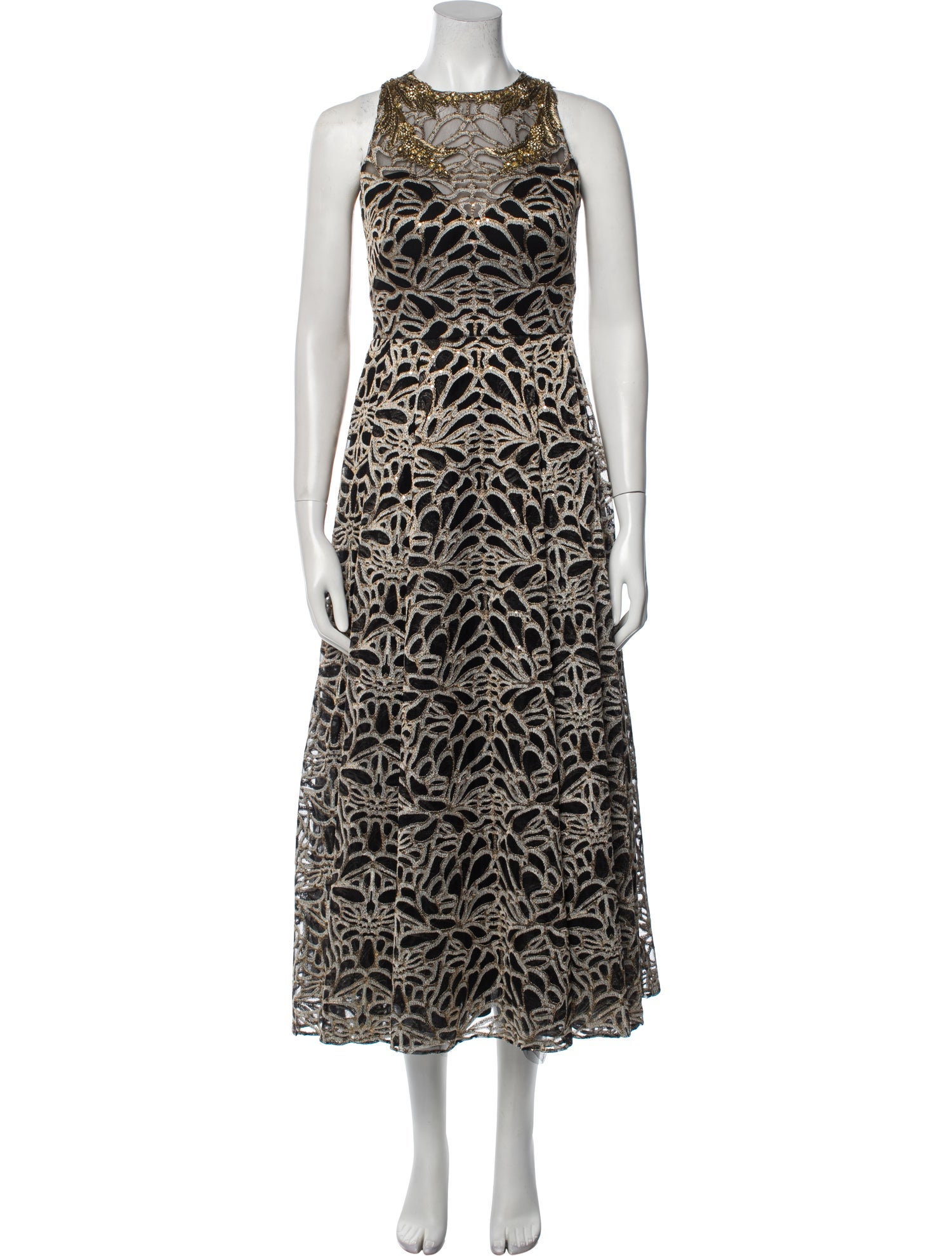 Marchesa Printed Knee-Length Dress