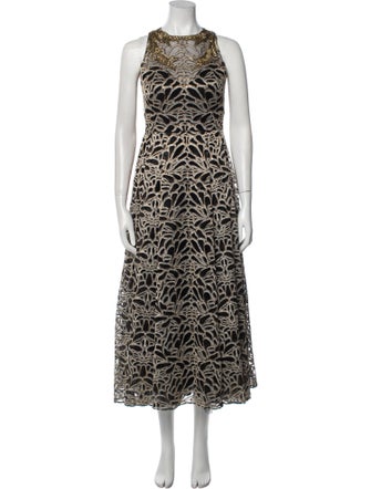 Marchesa Printed Knee-Length Dress