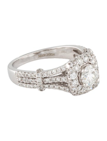 Marchesa Cocktail Ring 1.27ctw Diamond Engagement 7