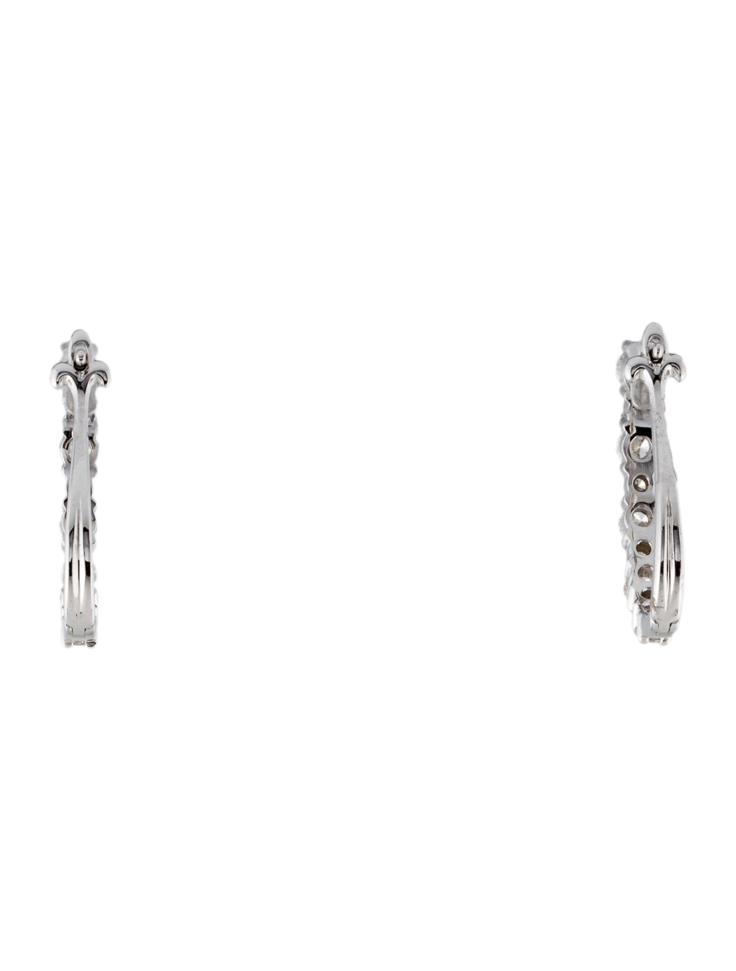 Marchesa 18K 1.00ctw Diamond Hoop Earrings