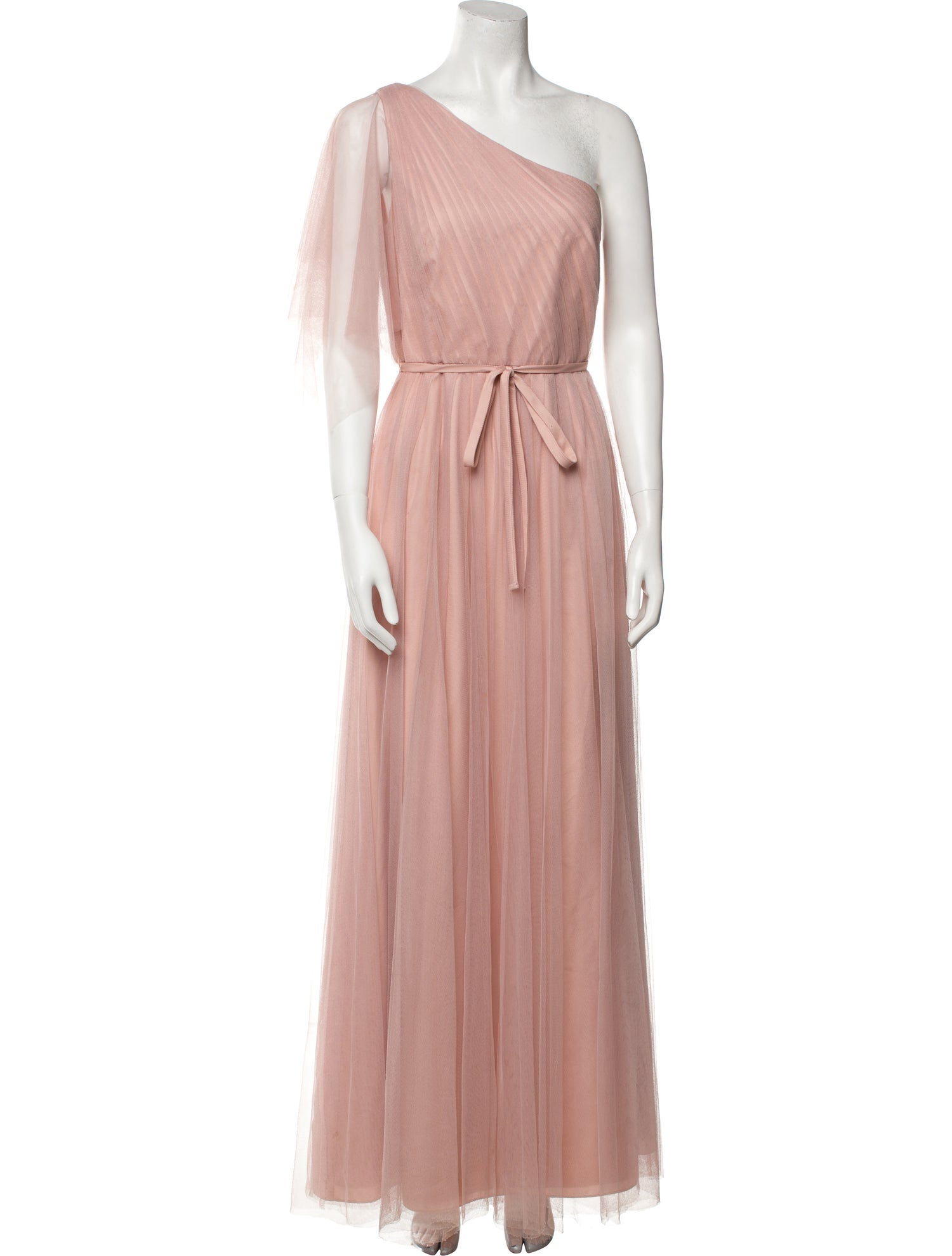 Marchesa One-Shoulder Long Dress