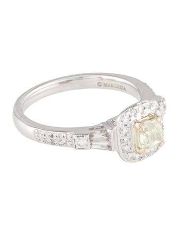 Marchesa Cocktail Ring 18K Diamond Engagement 7.5