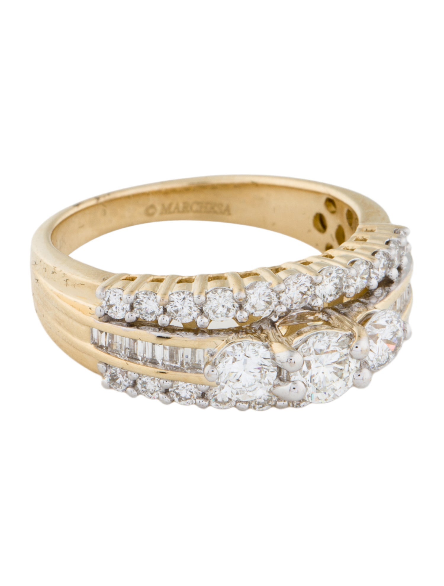 Marchesa 14K 1.50ctw Diamond Cocktail Ring