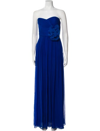 Marchesa Silk Long Dress
