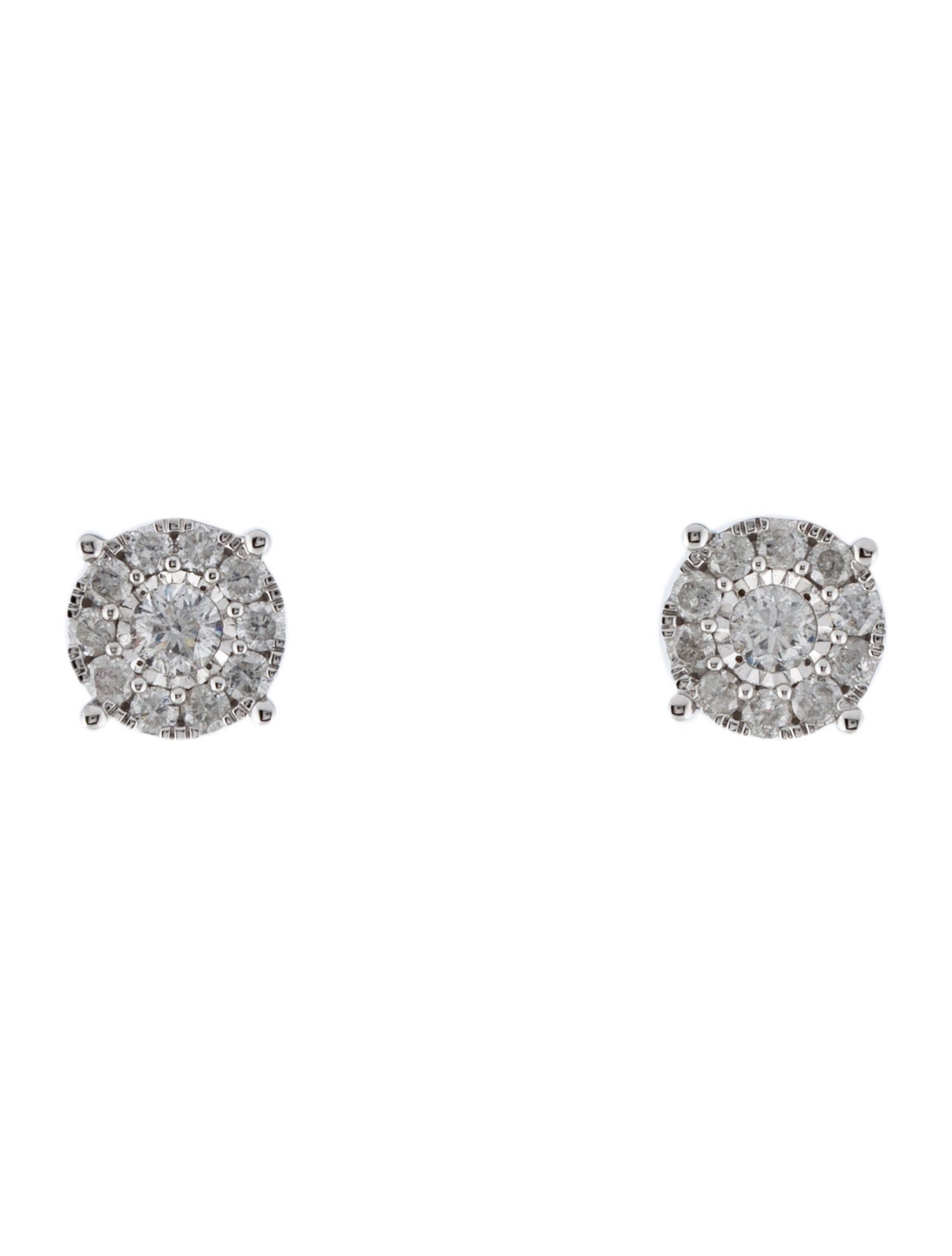Marchesa 14K 1.00ctw Diamond Halo Stud Earrings
