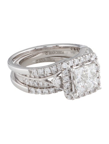 Marchesa Wedding Set 14K 1.75ctw Diamond Ring 7