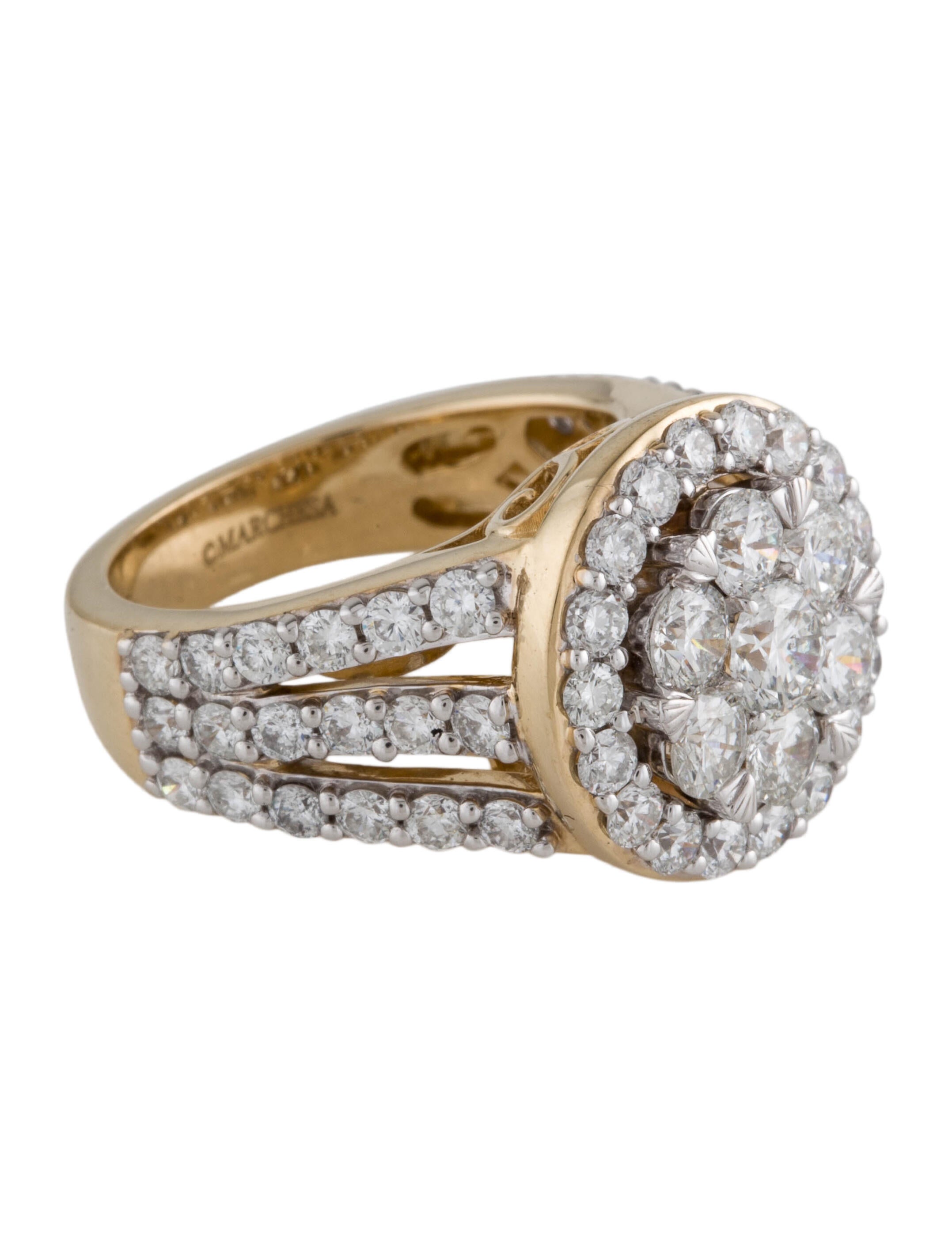 Marchesa 14K 3.00ctw Diamond Cocktail Ring