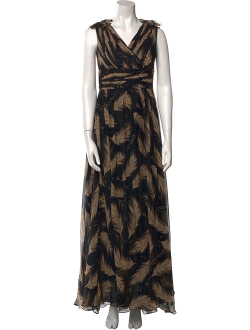 Marchesa Silk Long Dress